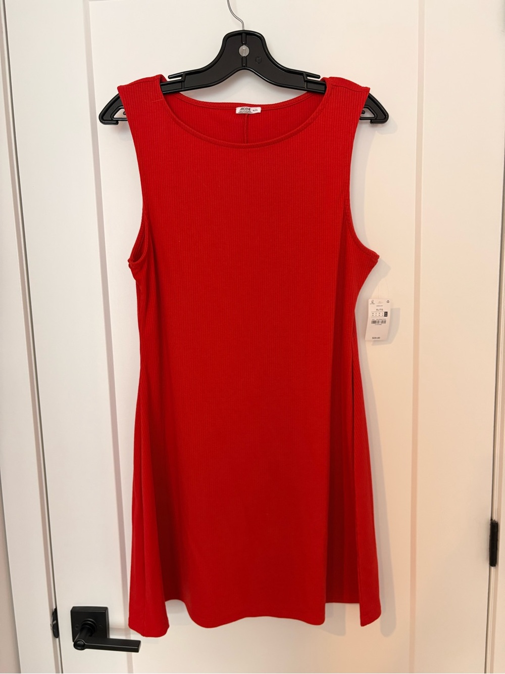 Ardene Bright Red Ribbed Dress